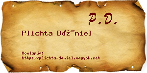 Plichta Dániel névjegykártya